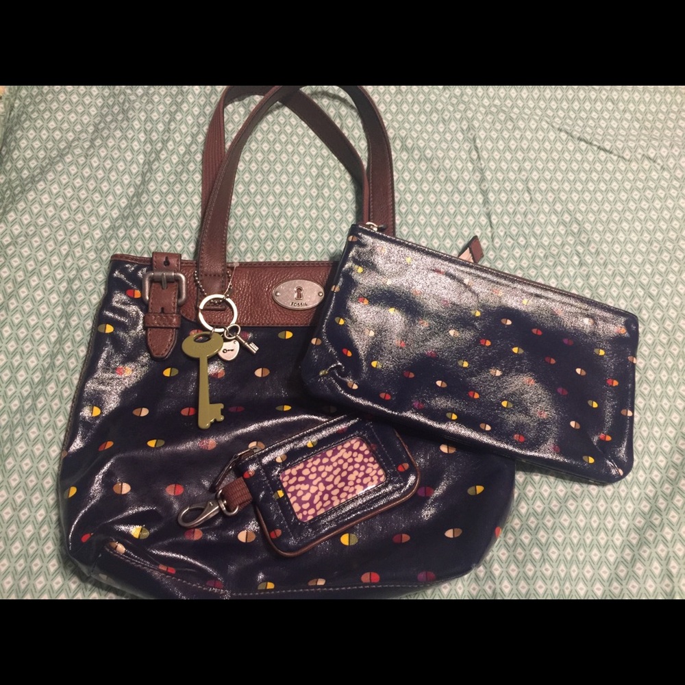 Fossil Key-Per 3 piece Purse Set NWOT